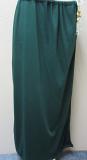 Green Cotton Jersey Straight Long Trendy Skirt - 36" Long
